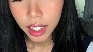 Japanese teen getting toyed and extremely tickled