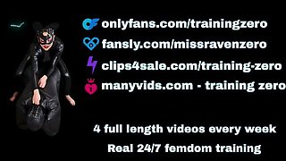 Amateur MILF Wife Spanks Slave with Metal Cane - Hard Femdom BDSM Punishment