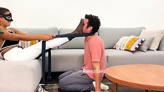 Ally kay femdom and foot fetish with horny boyfriend