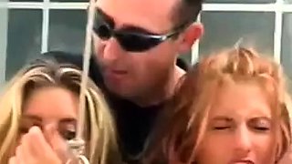 Blonde Chikita shows off her big boobs and bush