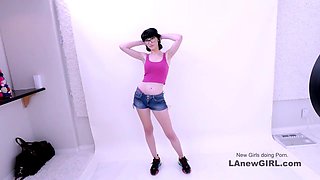 Gorgeous New Young Darkhair has Steamy Sex with Fake Agent