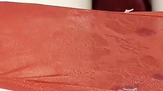 I go back to work the panties filled with cum