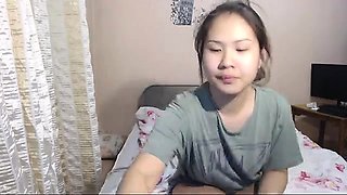 Asian girlfriend POV blowjob