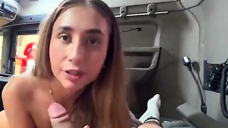 Gets Hardcore Fuck And CIM By Fake Truck Driver