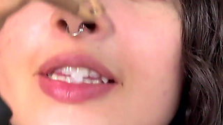 A Hairy Giantess Mocks Your Little Cock and Swallows You