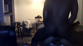 Black Stud Dominates Amateur White Slut on Webcam