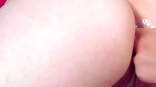 Lesbian Masturbating Her Wet Pussy: Deep Fingers and Moans