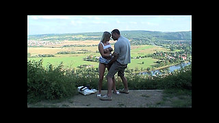 Public Sex of a Beautiful Horny MILF with Big Tits Fucked and Cumshot on Asshole by Huge Cock