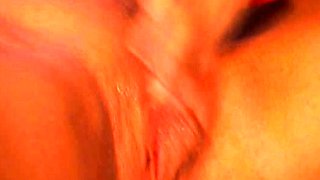 Hot brunette amateur MILF rides hubbys cock