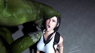 Sexy Tifa Got Deep Fucked and Creampied by Hulk's Monster Cock