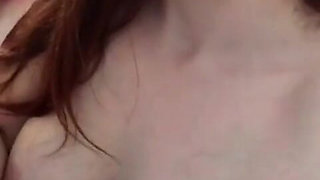 Redhead Nerd in Glasses Dildo BJ and Deep Pussyfuck