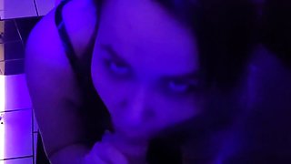 Big-Titted Amateur Teen Gives a POV Blowjob in a Nightclub T