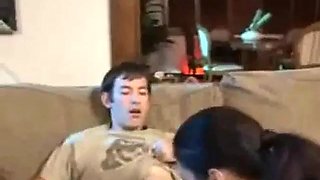 Horny Stepmom catches her stepsons Cum in her throat