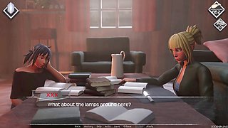 Interactive visual novel with a focus on curves and misty adventures