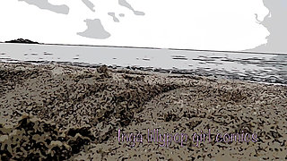 Your Stepsister Masturbates on the Beach