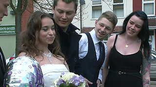 Cheating bride gets fucked hard