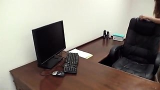 Blonde babe doggystyle with old dude