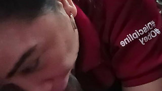 Quiet Girls Are Always the Wildest. Big Tits Wife Doing Sensual Blowjob