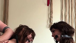 Bareback anal sex with flaming brunettes with big boobs