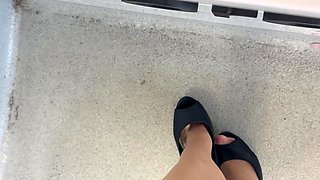 Maitresse Madelines solo foot fetish POV