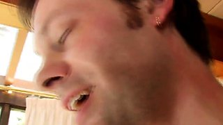 erotic massage and pumping with fantastic brunette