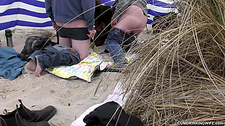 Gangbanged by Six Strangers on a Beach