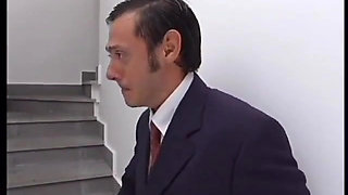 Gym Nude Tease and Stairway Deepthroat Suck