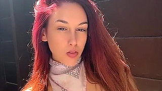 Artemisia Love Blowing Bubbles Outdoor and Smoking a Cigarette