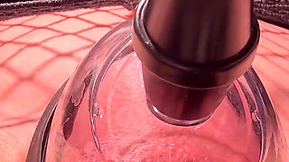 Pussy Pumping JOI and Squat Dildo Riding in Fishnets