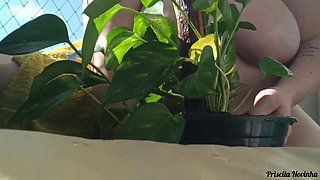 Stepmom Records Video For Stepson's Friend Teaching Gardening - Part 02