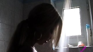 Russian amateur couple shower fuck