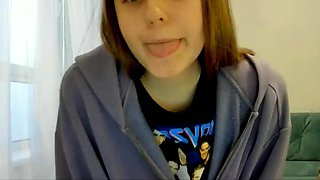Cute Shemale Solo Webcam Masturbation