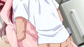 Uncensored Hentai Hot Romantic Sex in the Kitchen
