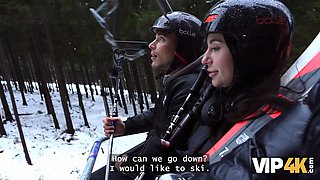 Vip4k. brunette is cheating on the penniless boyfriend in front of him on christmas eve