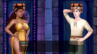 Cartoon sex simulator featuring a legendary big-busted elf and her youthful butt