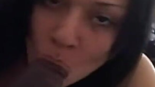 Hot Latina Tries a Huge Black Cock in Her Mouth and Tight Pussy