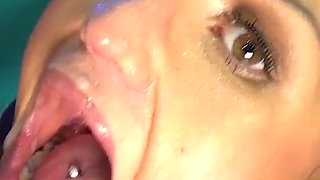 Barbara Bieber sexy chick in college uniform gets facial