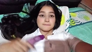 Homemade College Girl Masturbates After Class - Real Amateur Latina with Big Ass