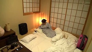Asian secretary hotel sex - coworker room sharing mix up leads to doggy style fucking