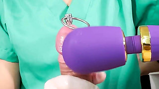 Nurse Dominafire Sounding Chastity Slave
