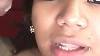 Asian Petite Loves Monstercock BBC Cum Bukkake