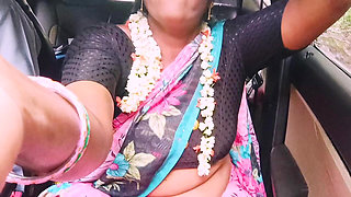 Bhabi Deceives Her Husband While Spending Private Time on Long Drives with Her Stepbrother-in-law. Car Sex Telugu Dirty Talks.