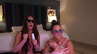 Smoking fetish with brunette in sexy lingerie