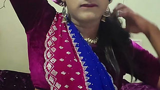 Cumming in Saree