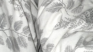 Step mom handjob on step son dick in bed