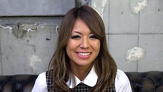 Japanese Teen seduce to First Creampie Casting Fuck