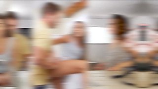 My asian step sista takes her first ever Big Dick and a fat facial cumshot - free-for-all full vid