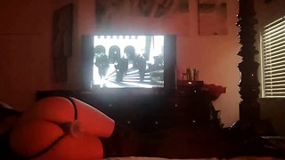 Amateur young brunette enjoys dildo on solo masturbation