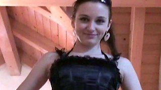 Close up teen foot worship