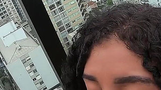 Petite Brazilian Baddie Banged in the Ass on the Penthouse Balcony